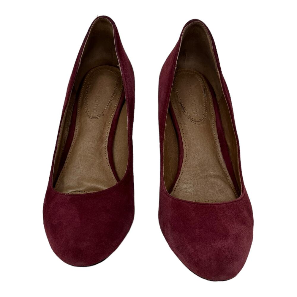 Corso Como lush red/plum red suede pump heel shoes size 6.5 M - Picture 10 of 12